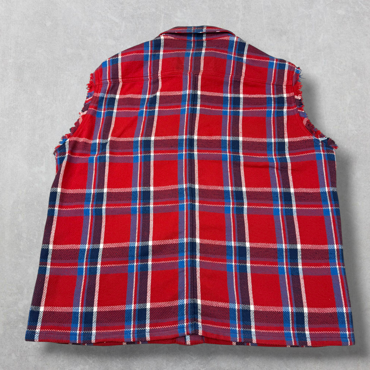 Rick Owens DRKSHDW Red Plaid Cropped Outershirt L