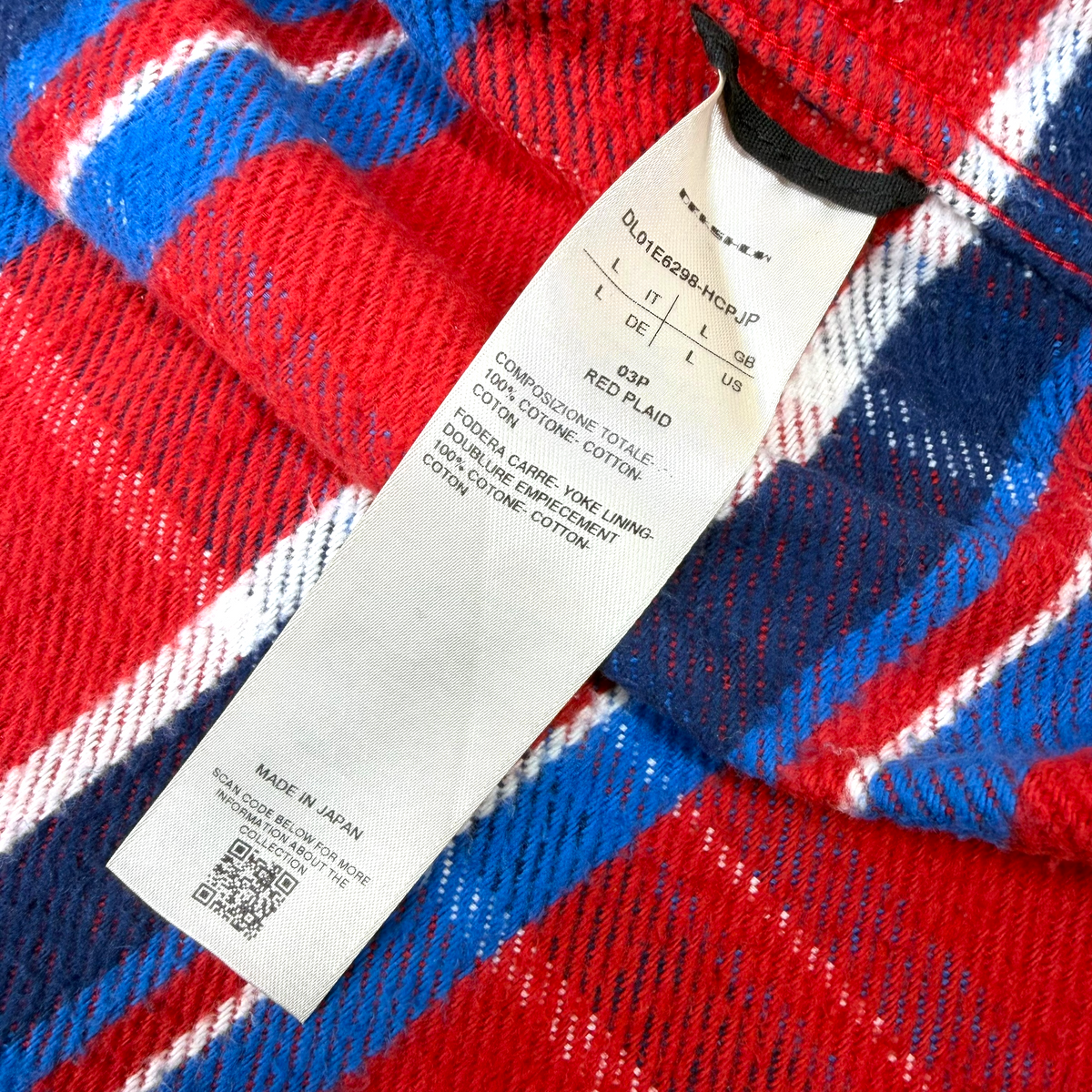 Rick Owens DRKSHDW Red Plaid Cropped Outershirt L