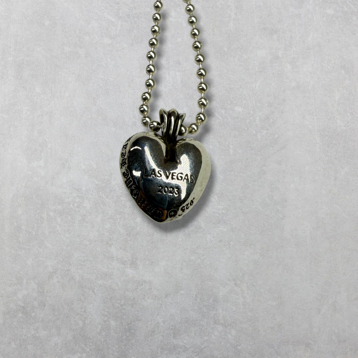 Chrome Hearts Vegas Exclusive Heart Pendant w/ Ball Chain