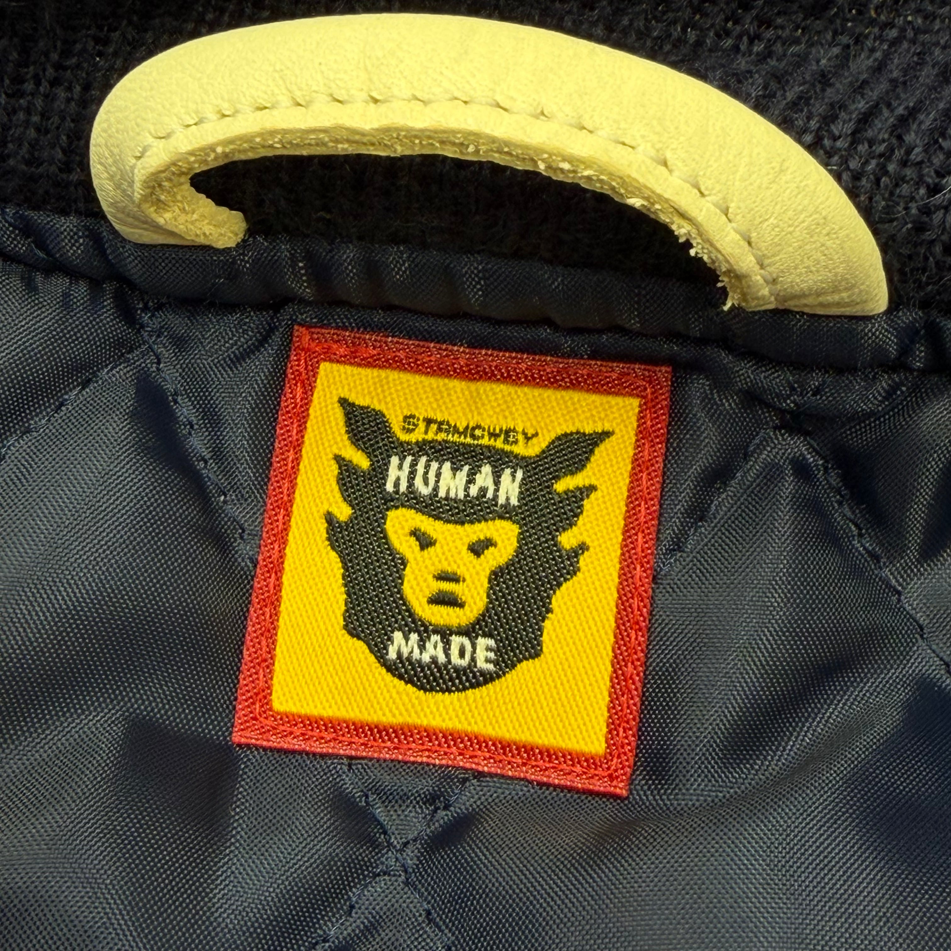 Human Made x Kaws Navy Varsity Jacket M