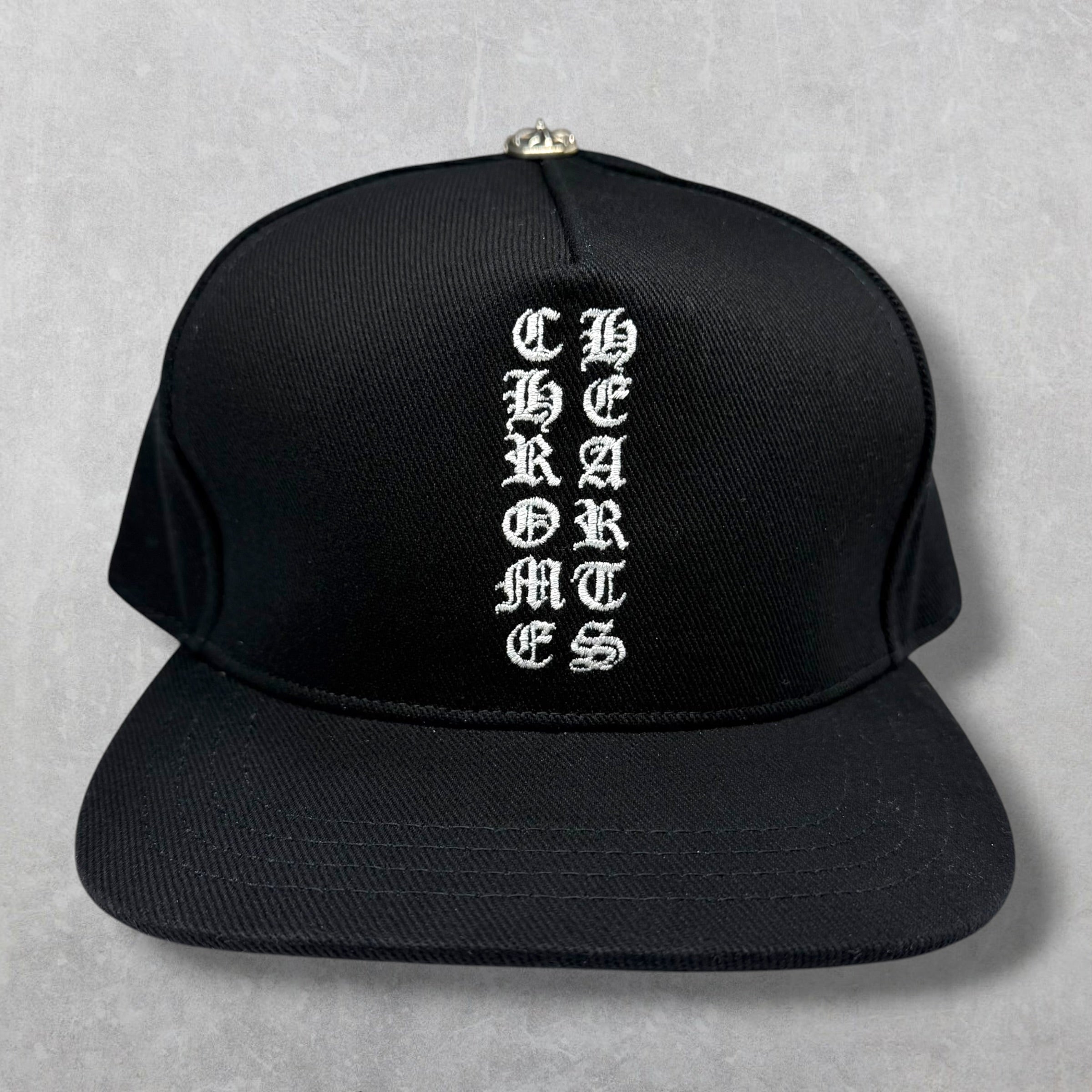 Chrome Hearts Vertical Logo Denim Baseball Hat