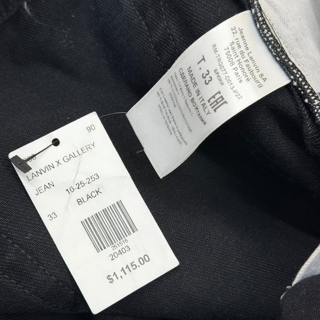 Gallery Dept. x Lanvin Leather Detail Jeans 33
