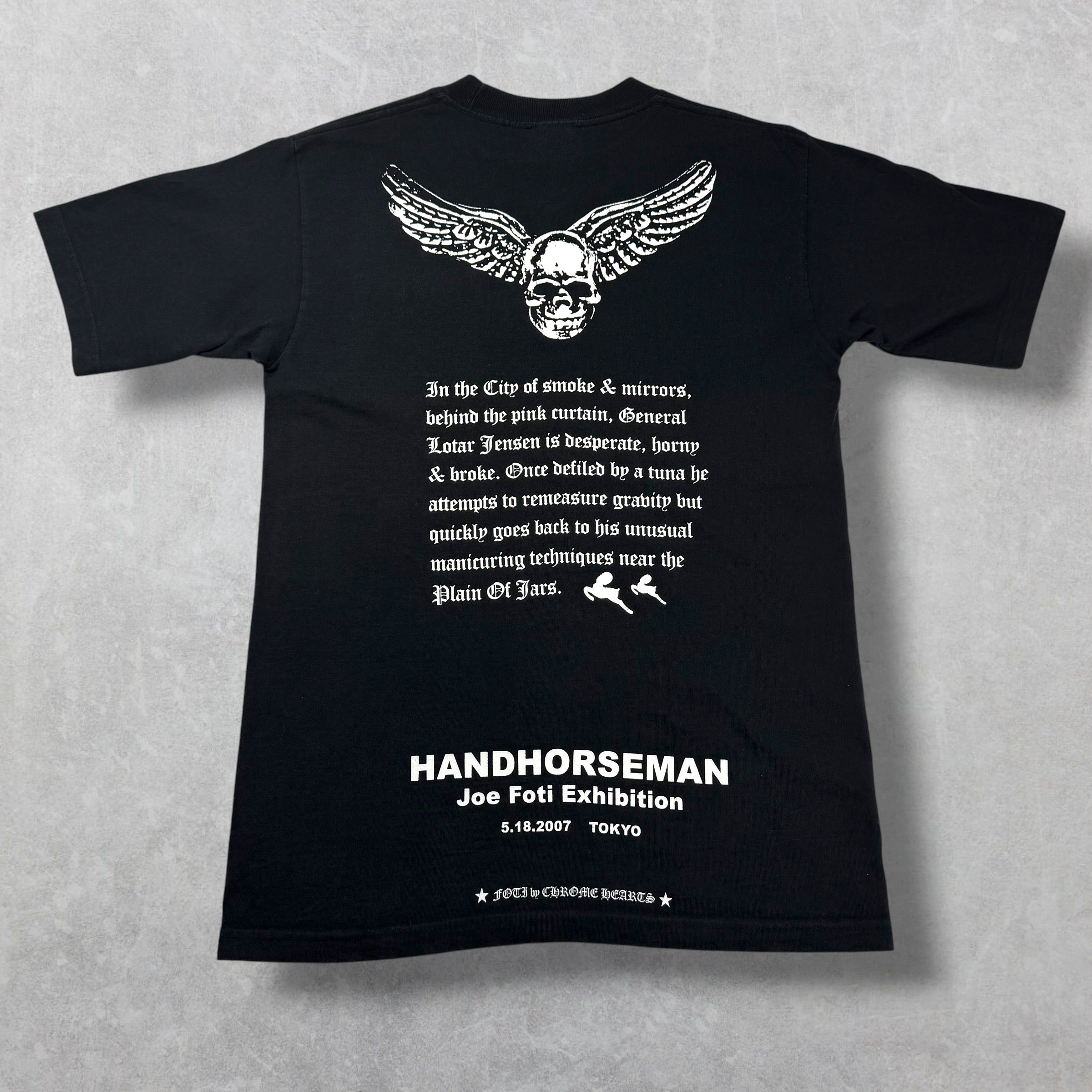 Vintage Chrome Hearts Joe Foti "Handhorseman" Tokyo Exhibition Tee M