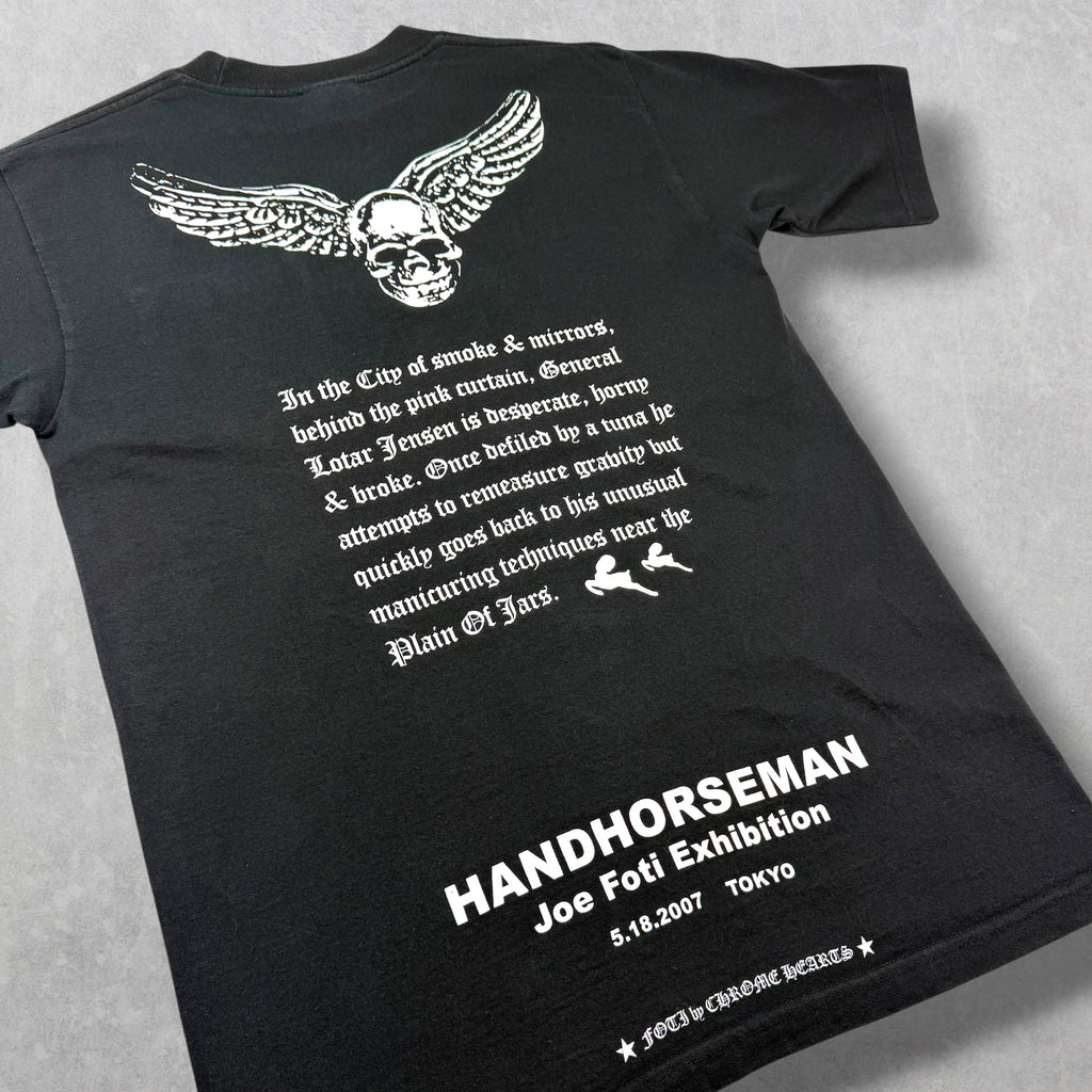 Vintage Chrome Hearts Joe Foti "Handhorseman" Tokyo Exhibition Tee M
