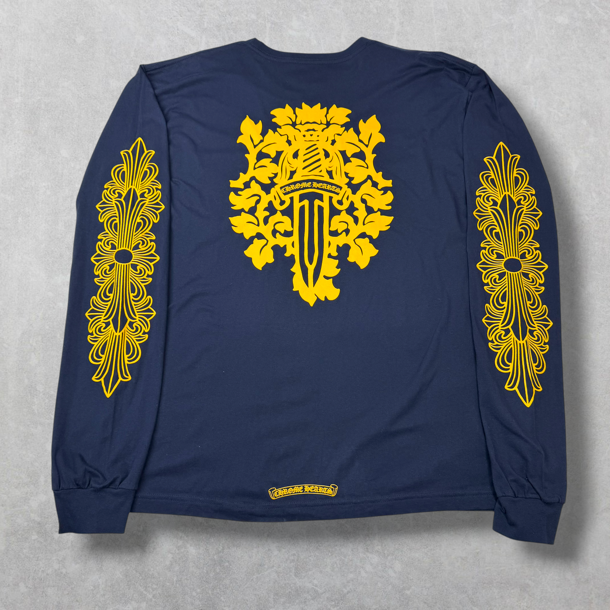 Chrome Hearts Yellow V89 Dagger Navy L/S XXL