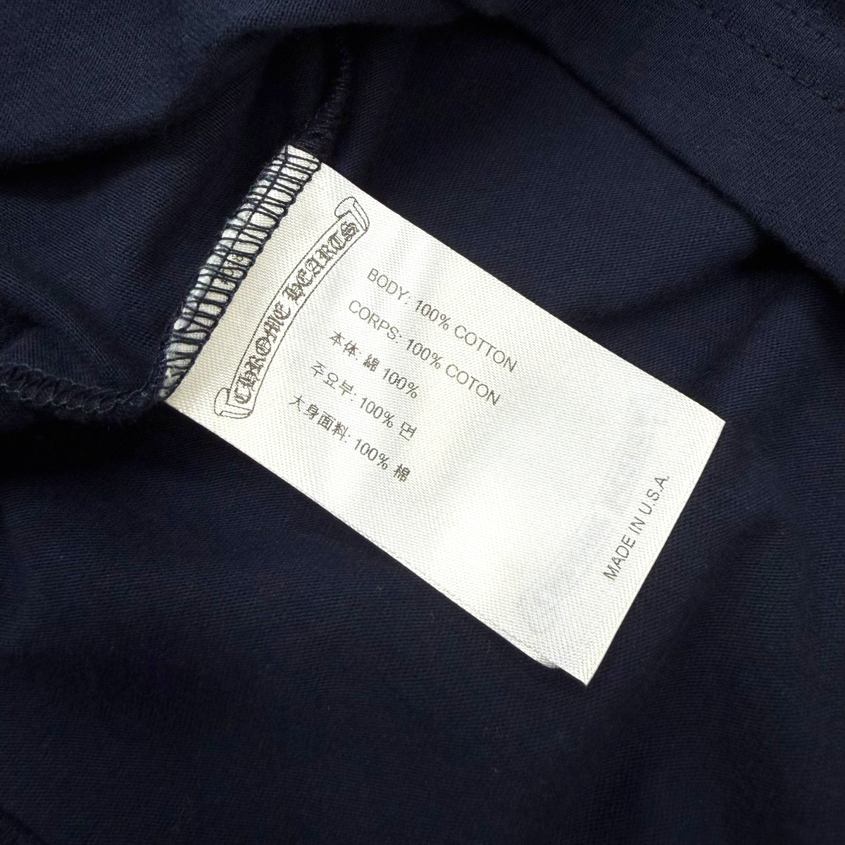 Chrome Hearts Yellow V89 Dagger Navy L/S XXL