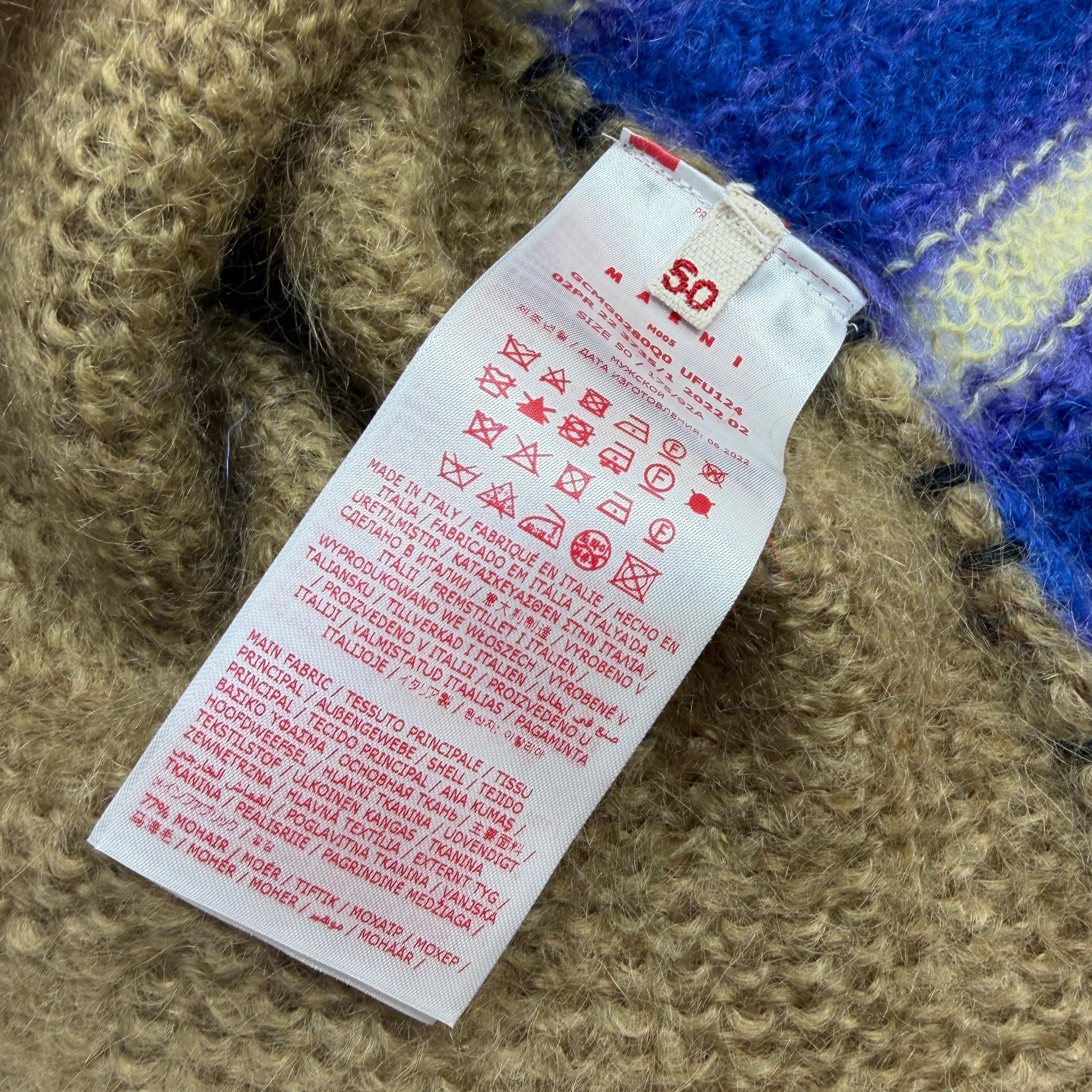 Marni Argyle Mohair-Blend Sweater 50 (L)