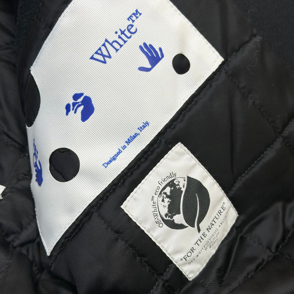 OFF-WHITE C/O Virgil Abloh Crystal Wizard Varsity Jacket L