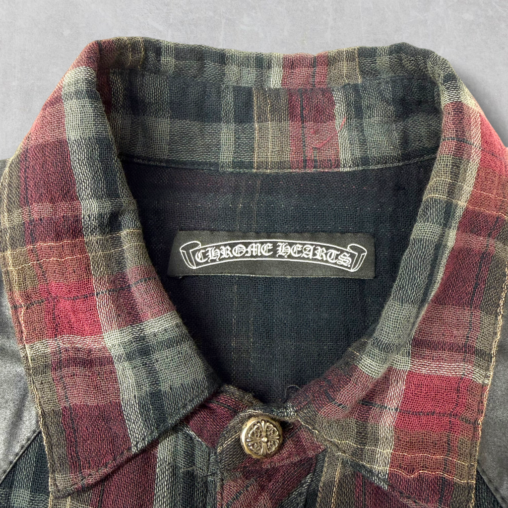 Chrome Hearts Western Check Cross Patch Flannel S