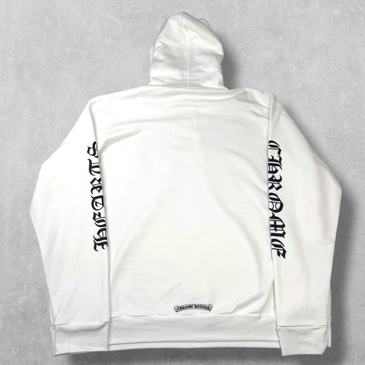Chrome Hearts Vertical Logo White Hoodie XXL