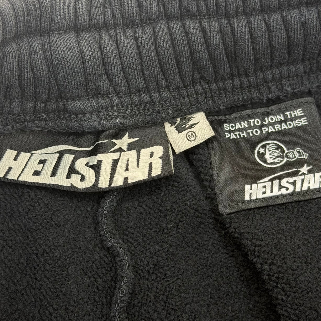 Hellstar Neon Flame Sweat Shorts Black M