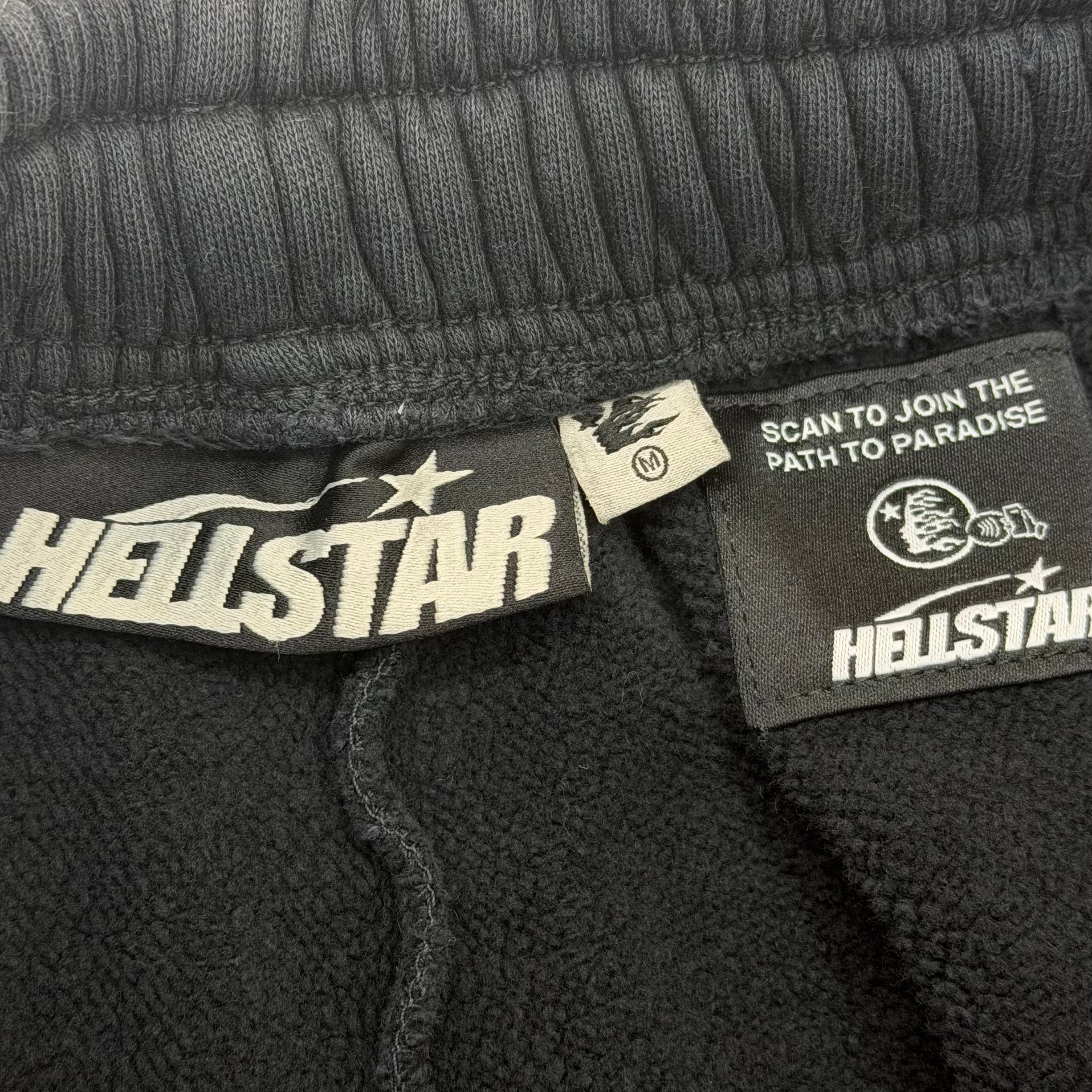 Hellstar Neon Flame Sweat Shorts Black M