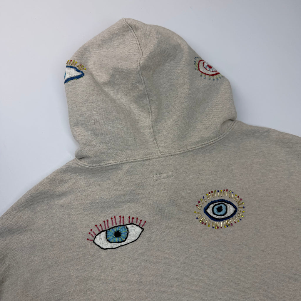 Kapital Eye-Motif Ecru Hoodie 3 (L)