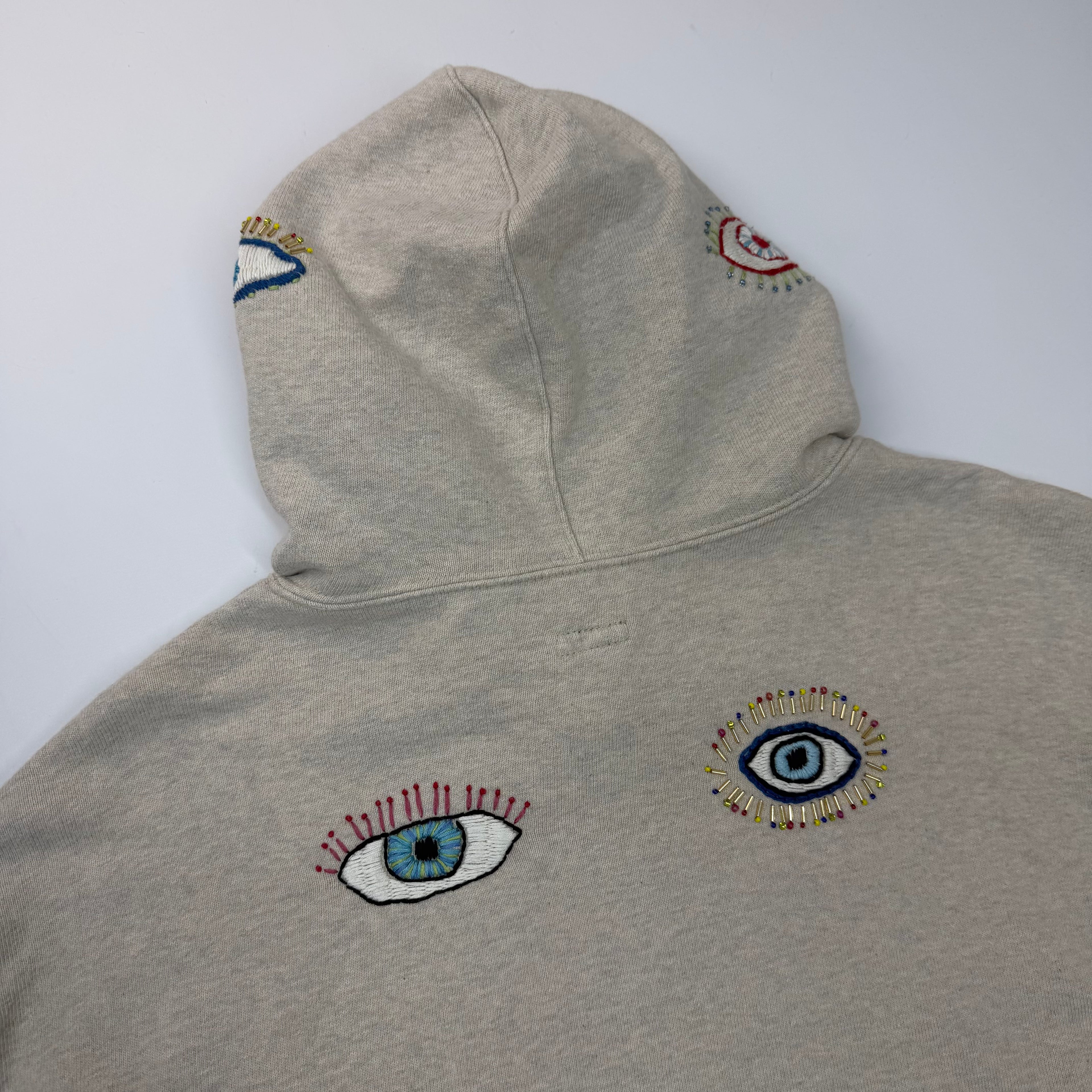 Kapital Eye-Motif Ecru Hoodie 3 (L)