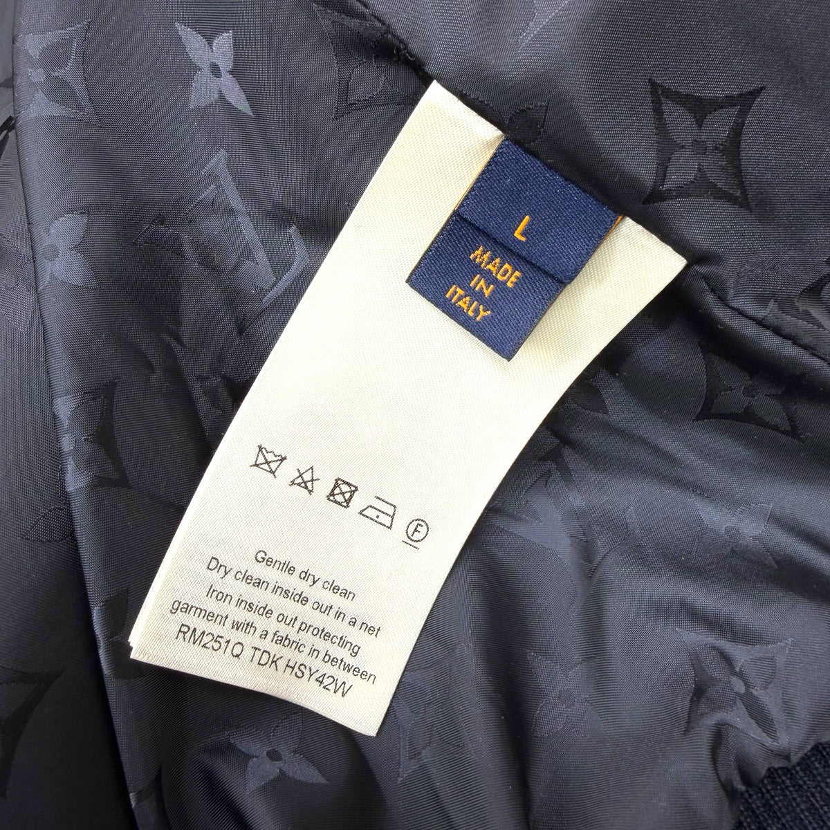 Louis Vuitton Leather Patch Fleece Blouson L