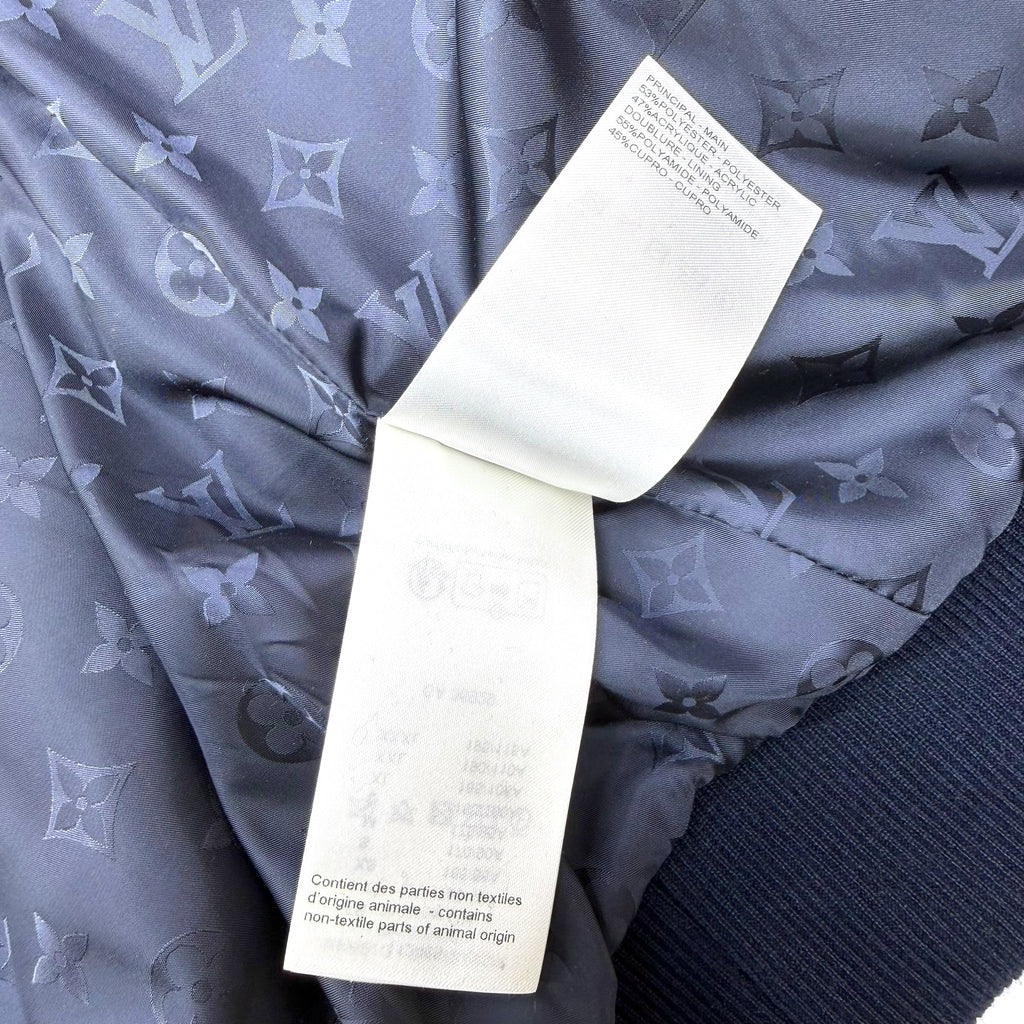 Louis Vuitton Leather Patch Fleece Blouson L