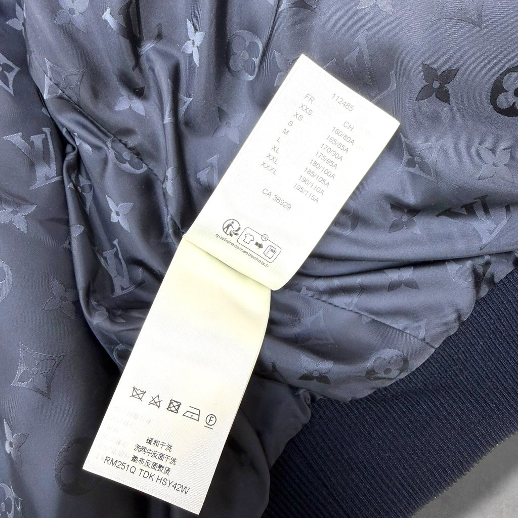 Louis Vuitton Leather Patch Fleece Blouson L