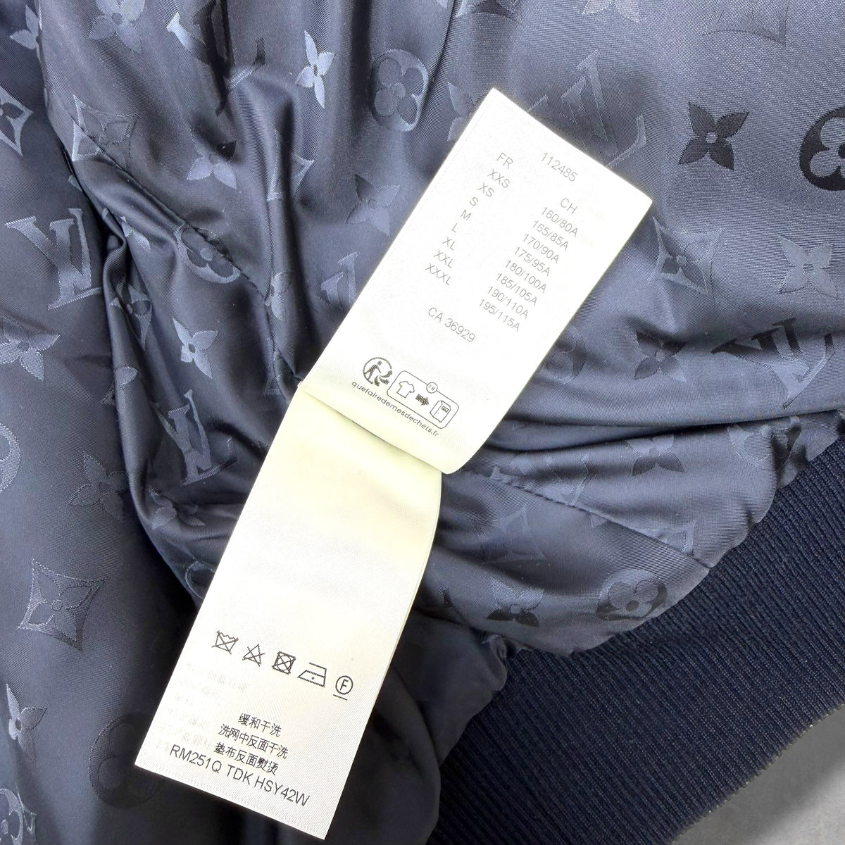 Louis Vuitton Leather Patch Fleece Blouson L