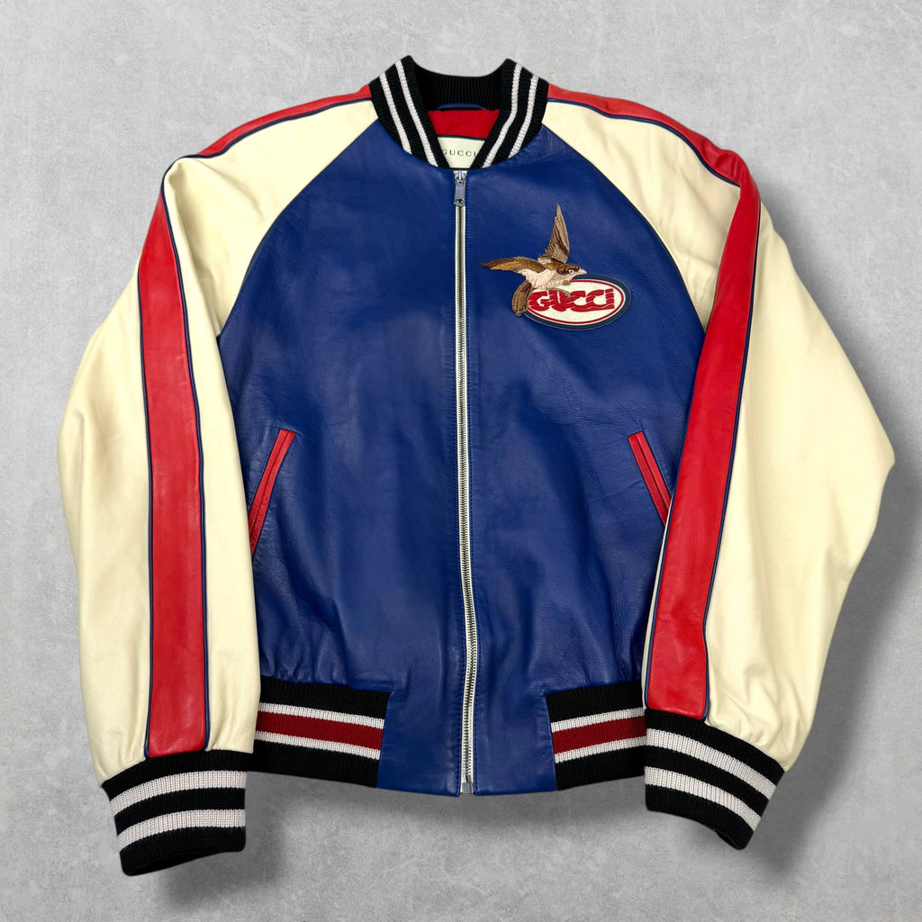 Gucci Leather Bomber Jacket 44 (XS)