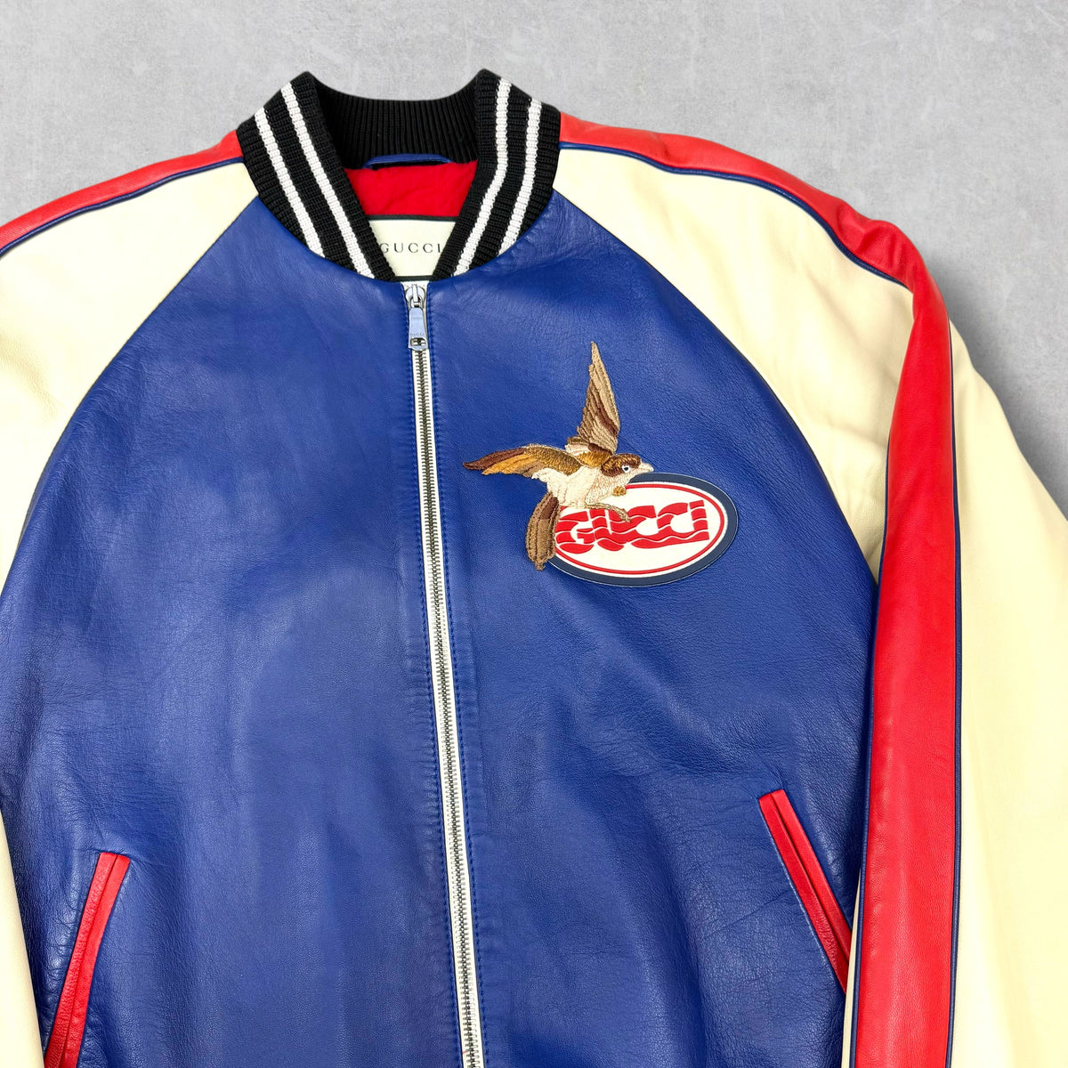 Gucci Leather Bomber Jacket 44 (XS)