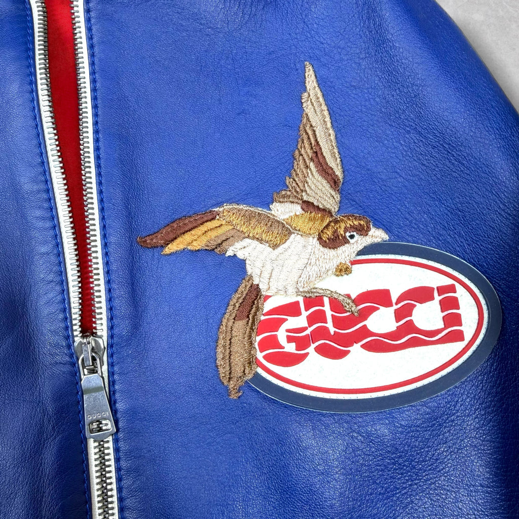 Gucci Leather Bomber Jacket 44 (XS)