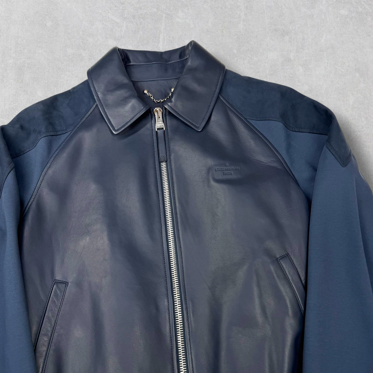 Louis Vuitton Mixed Media Lambskin Bomber Jacket 46 (S)
