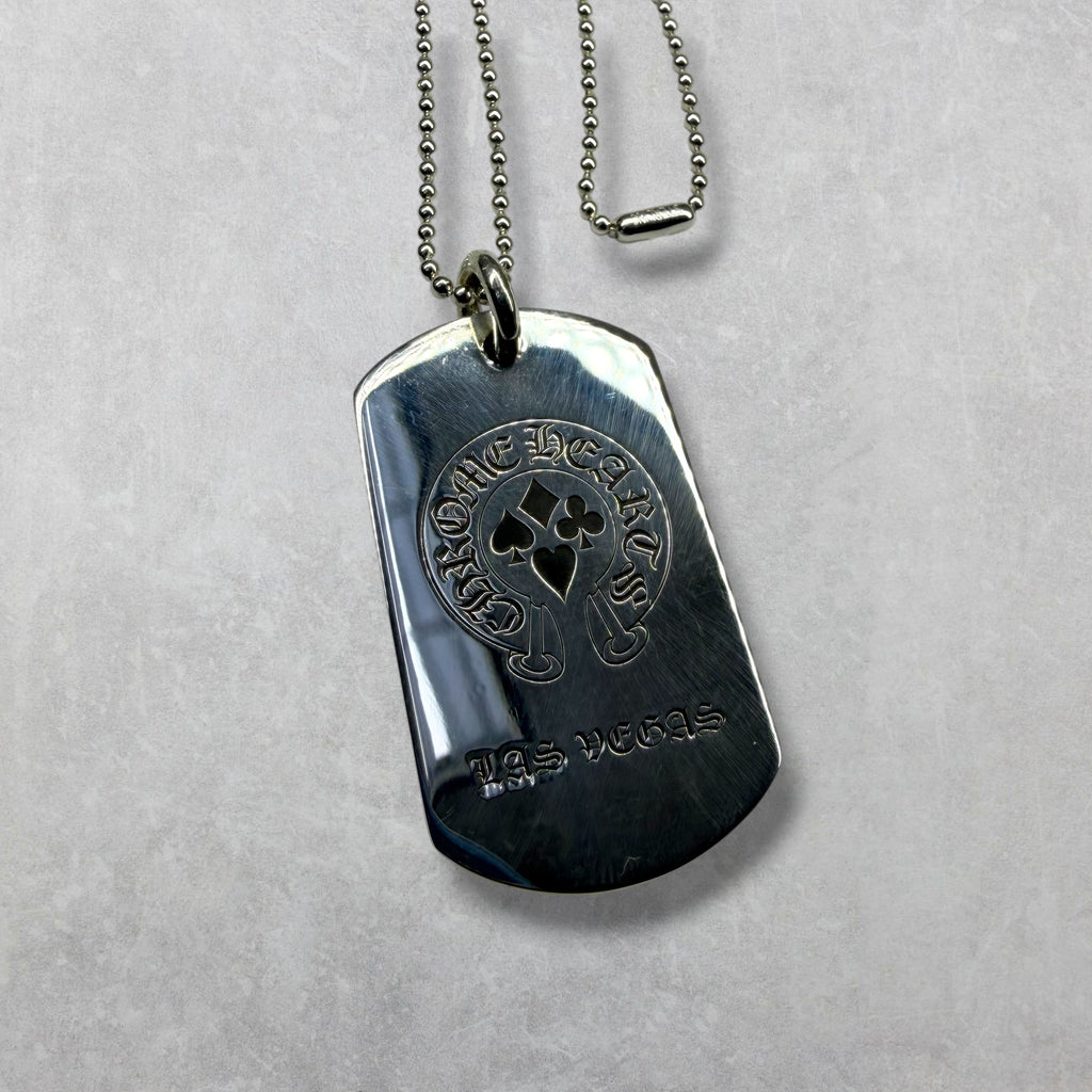 Chrome Hearts Las Vegas Dog Tag w/ Ball Chain