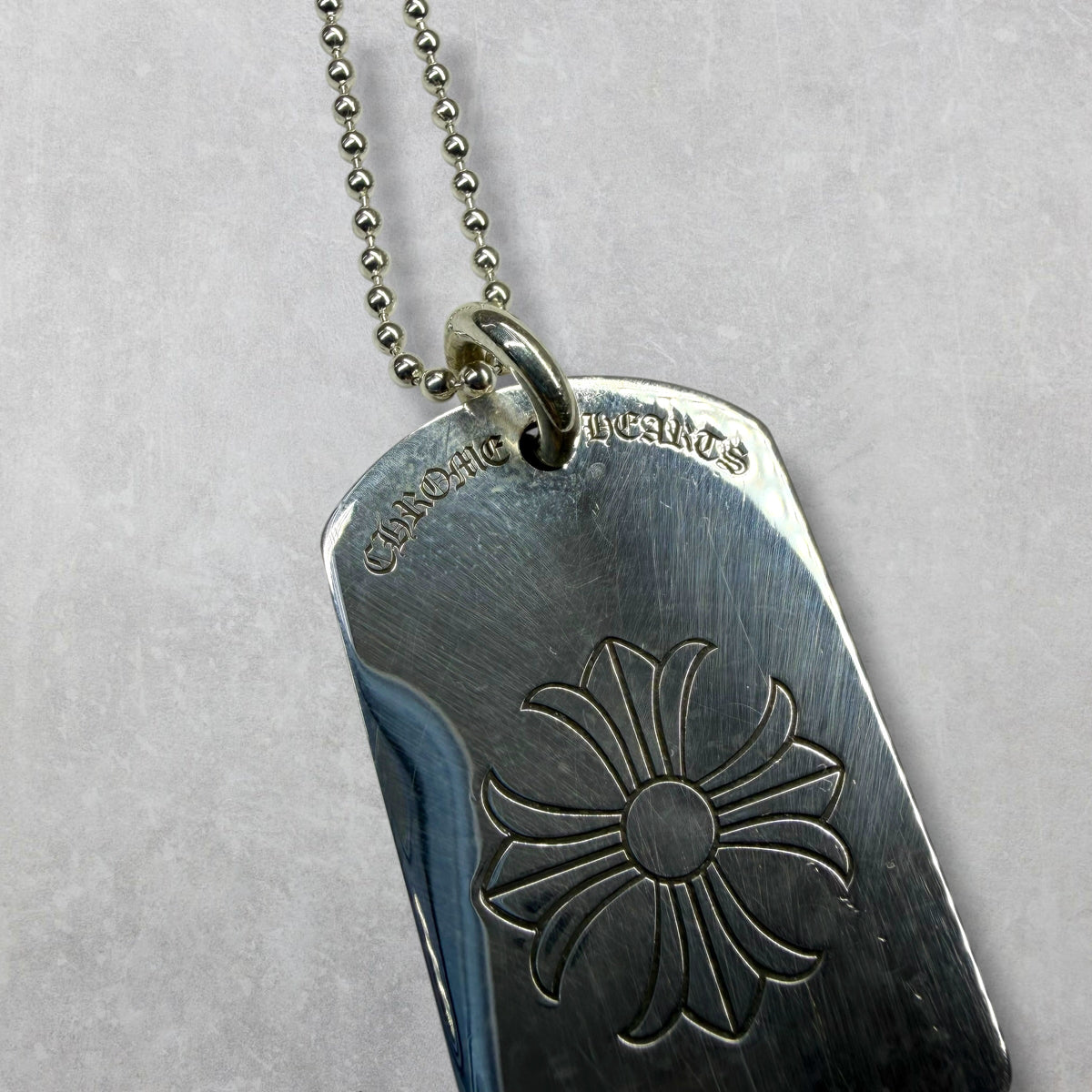 Chrome Hearts Las Vegas Dog Tag w/ Ball Chain