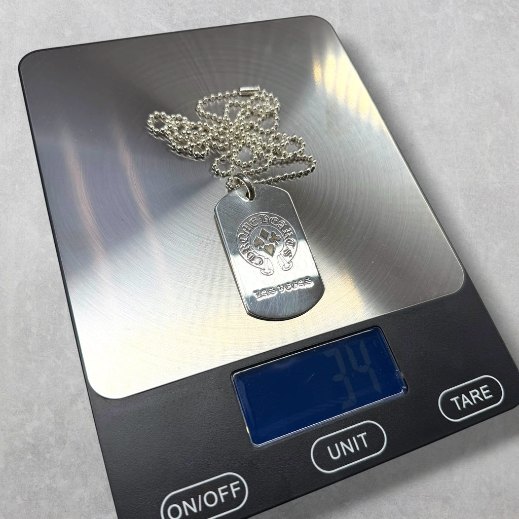 Chrome Hearts Las Vegas Dog Tag w/ Ball Chain