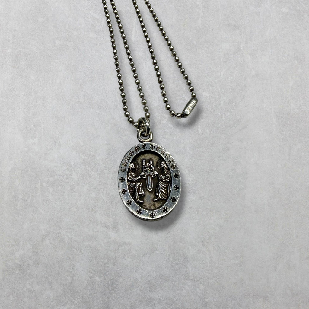 Chrome Hearts Angel Medal Oval w/ Ball Chain
