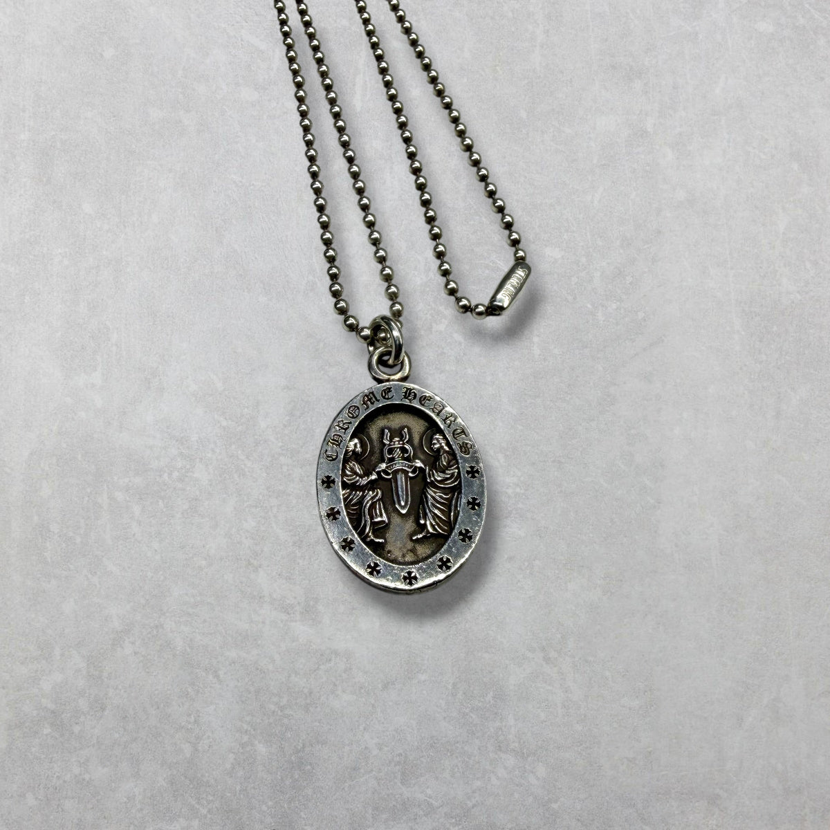 Chrome Hearts Angel Medal Oval w/ Ball Chain