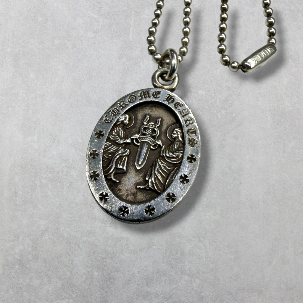 Chrome Hearts Angel Medal Oval w/ Ball Chain