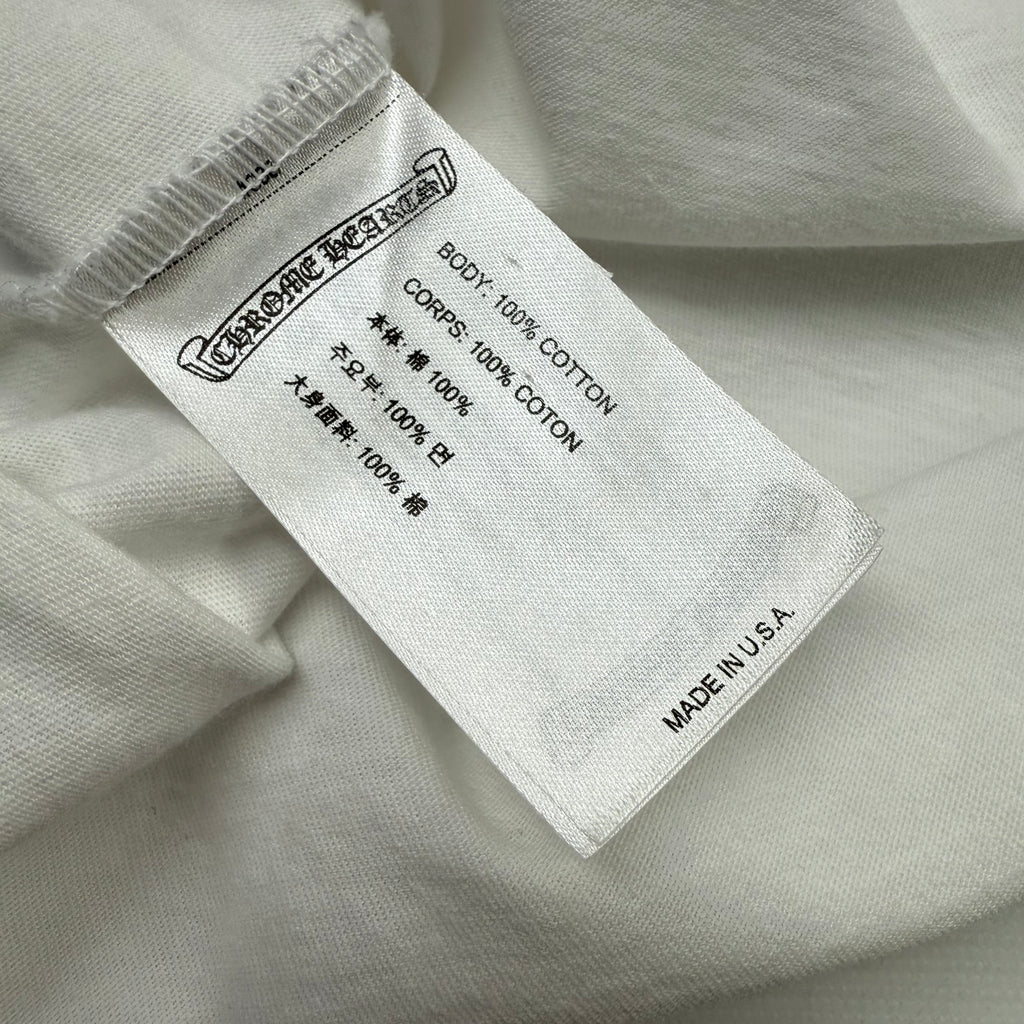 Chrome Hearts Script Logo USA Tee White L