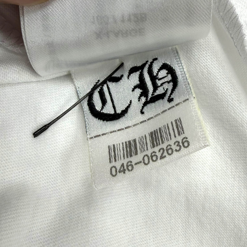 Chrome Hearts Script Logo USA L/S White Tee XL