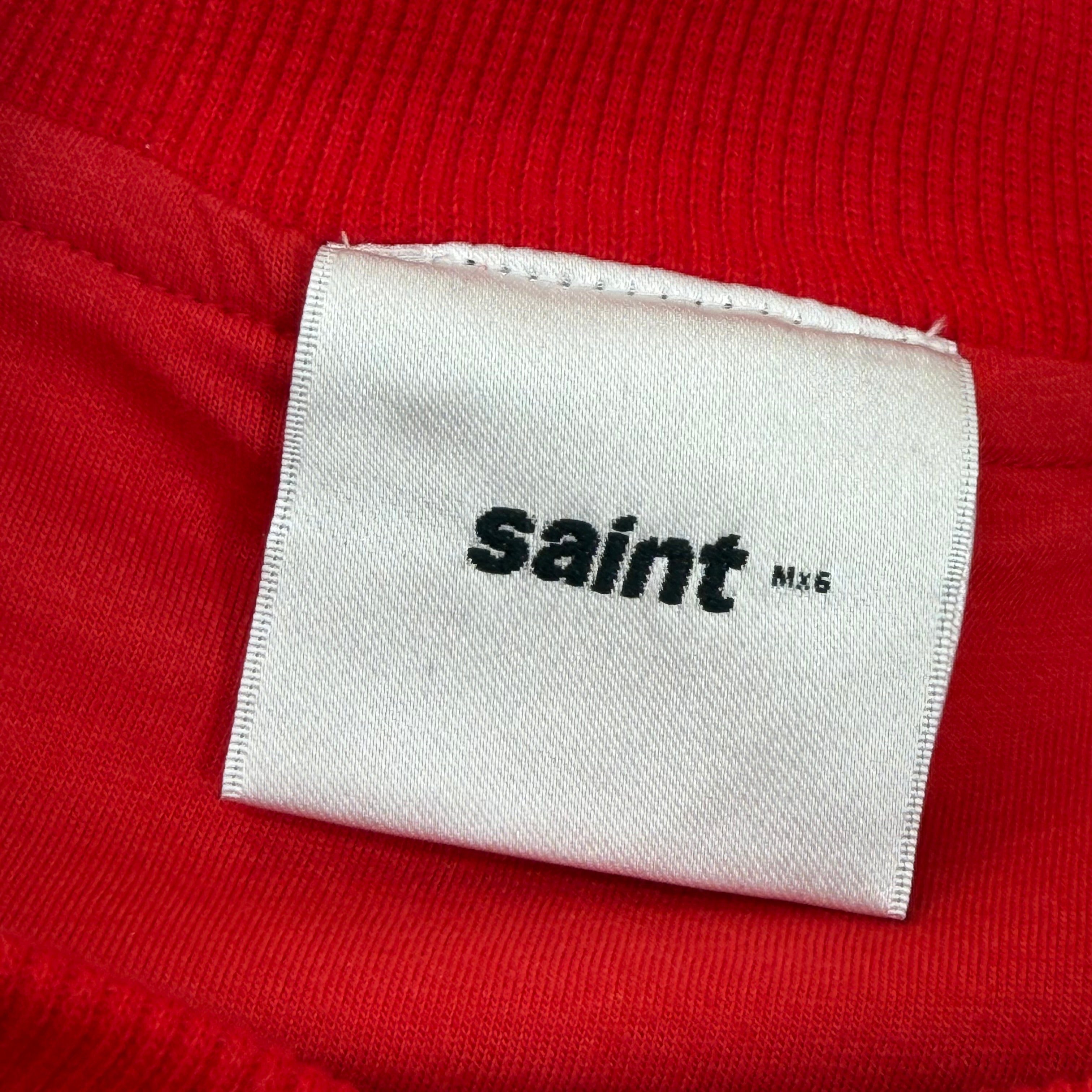 Saint Michael Bjork Red Nylon Pullover XL