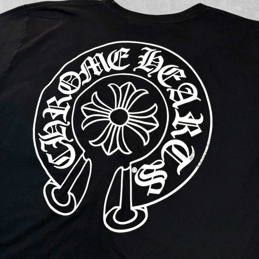 Chrome Hearts Horseshoe Logo Black Tee XL