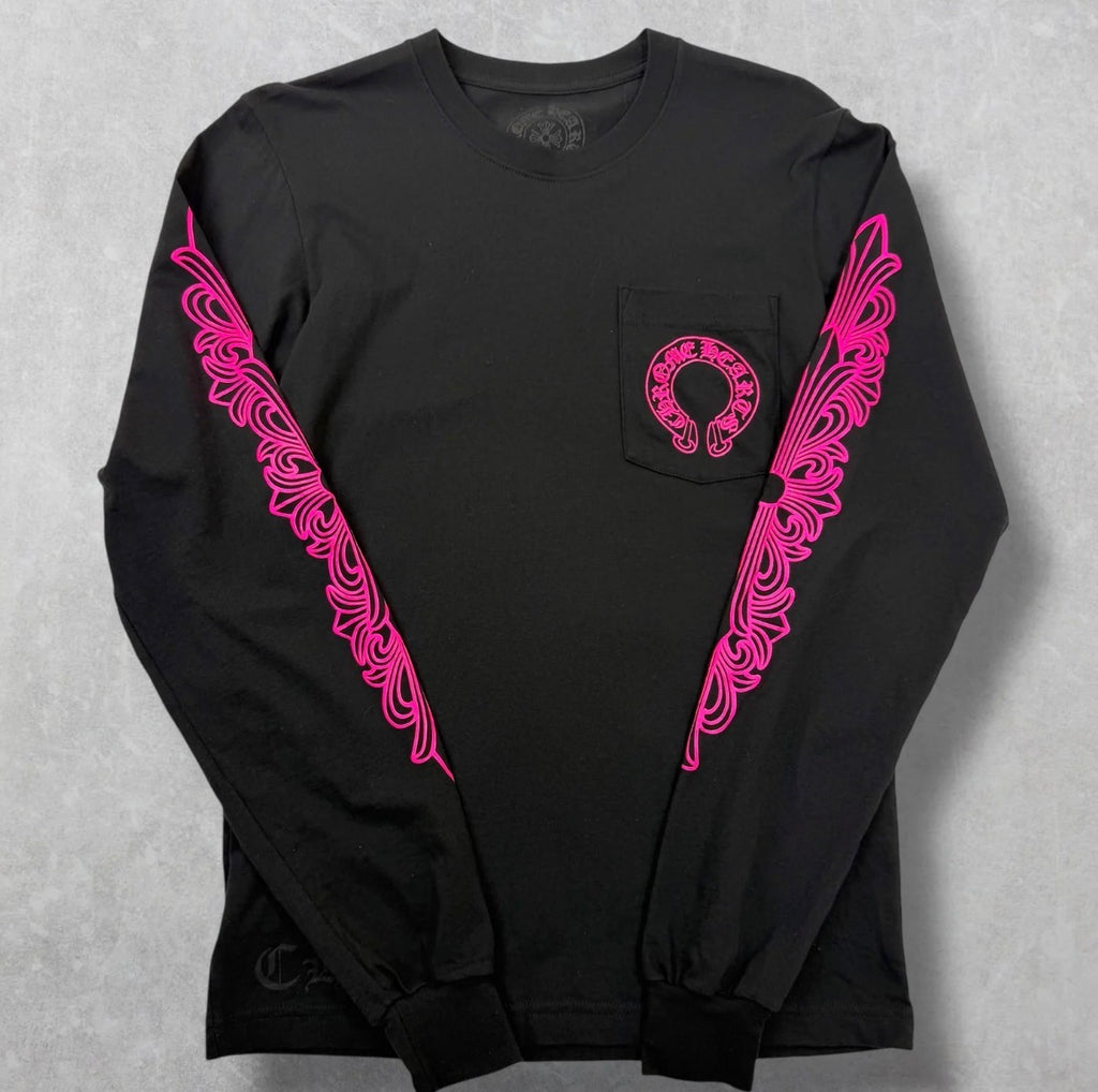 Chrome Hearts Pink Floral Long Sleeve S