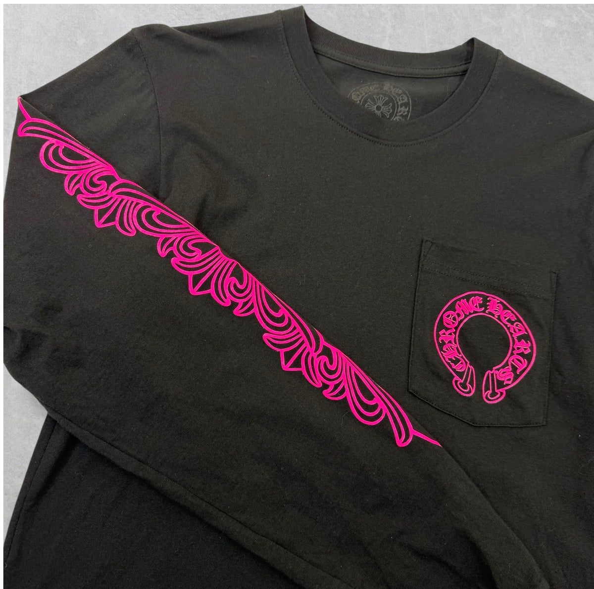 Chrome Hearts Pink Floral Long Sleeve S
