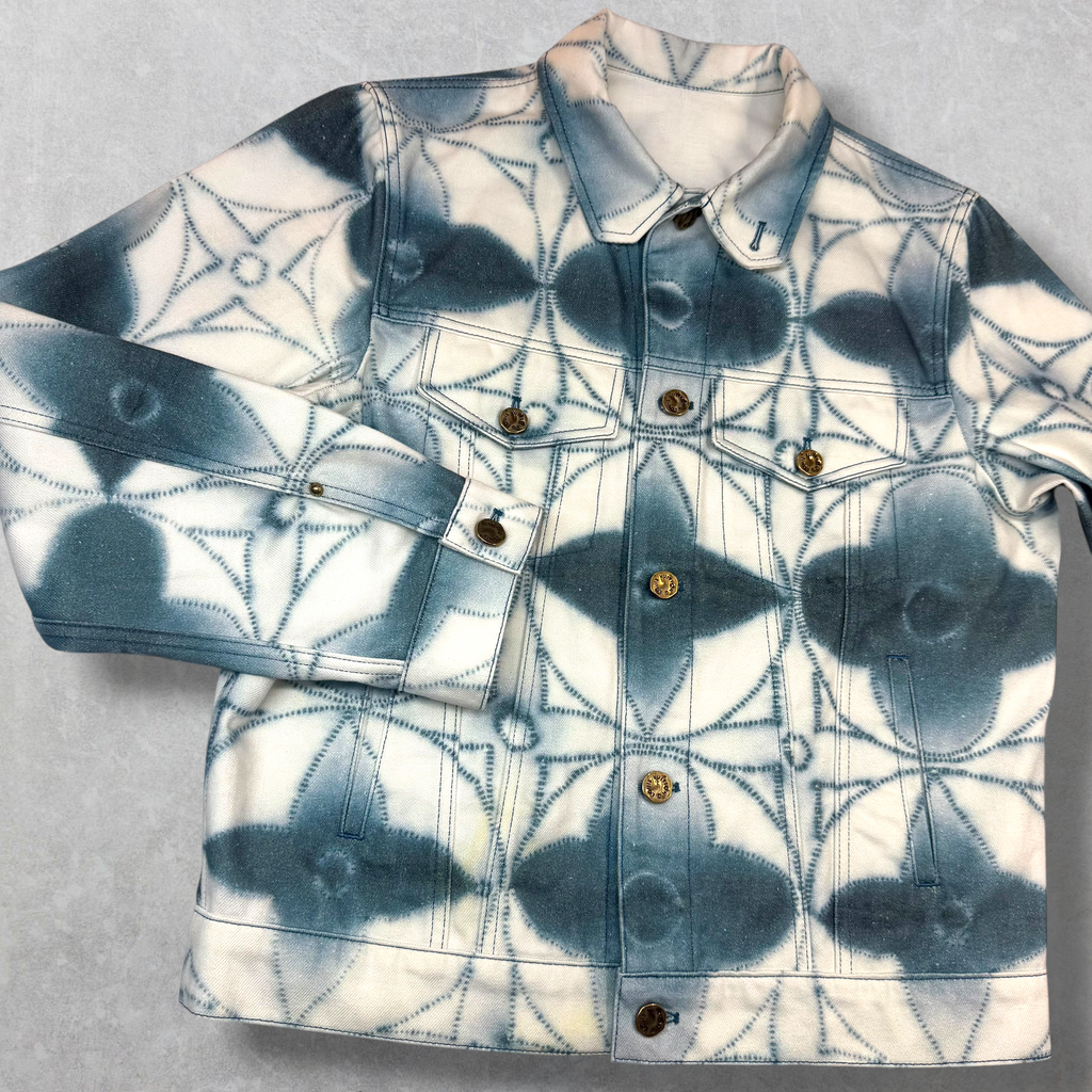 Louis Vuitton Monogram Shibori Tie-Dye Denim Jacket 48 (M)