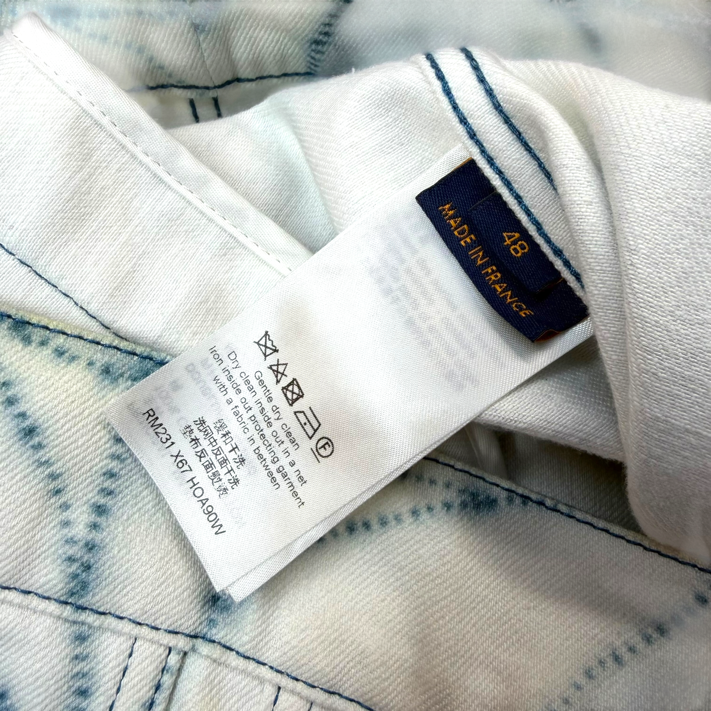 Louis Vuitton Monogram Shibori Tie-Dye Denim Jacket 48 (M)