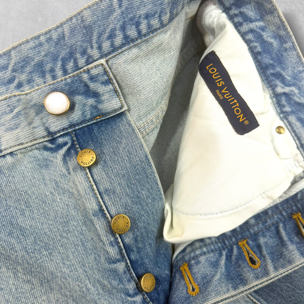 Louis Vuitton Signature Patchwork Denim Pants 32