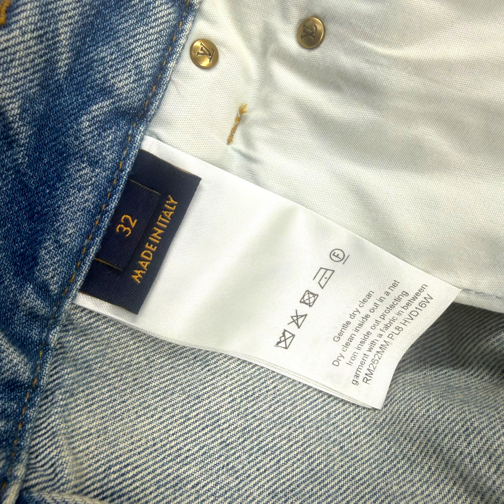 Louis Vuitton Signature Patchwork Denim Pants 32