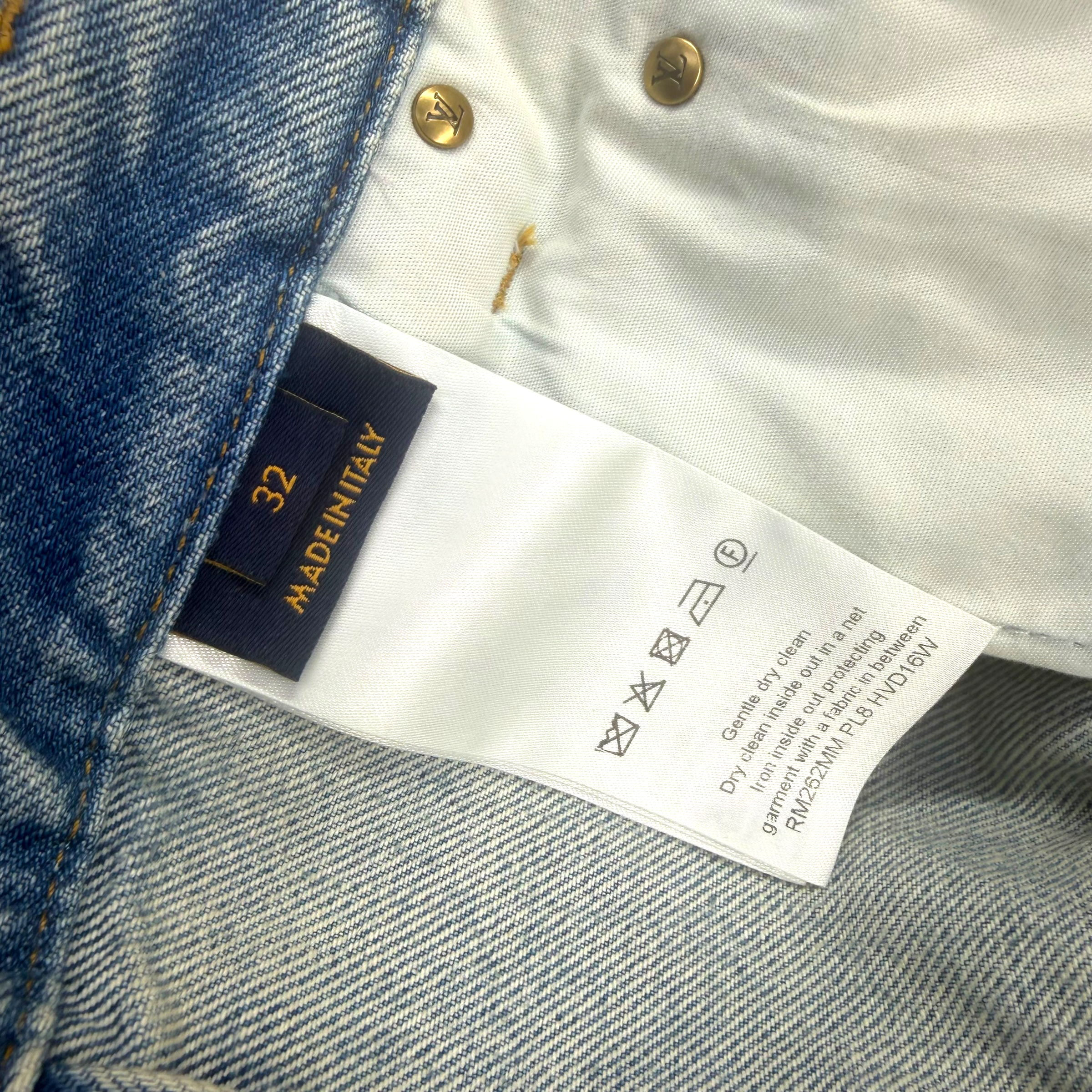 Louis Vuitton Signature Patchwork Denim Pants 32