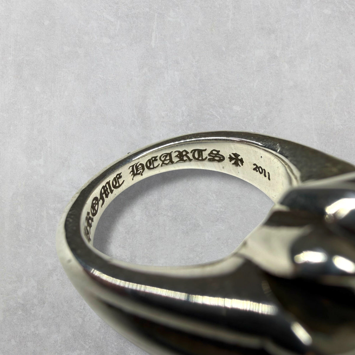 Chrome Hearts Cutout CH Plus Ring 9