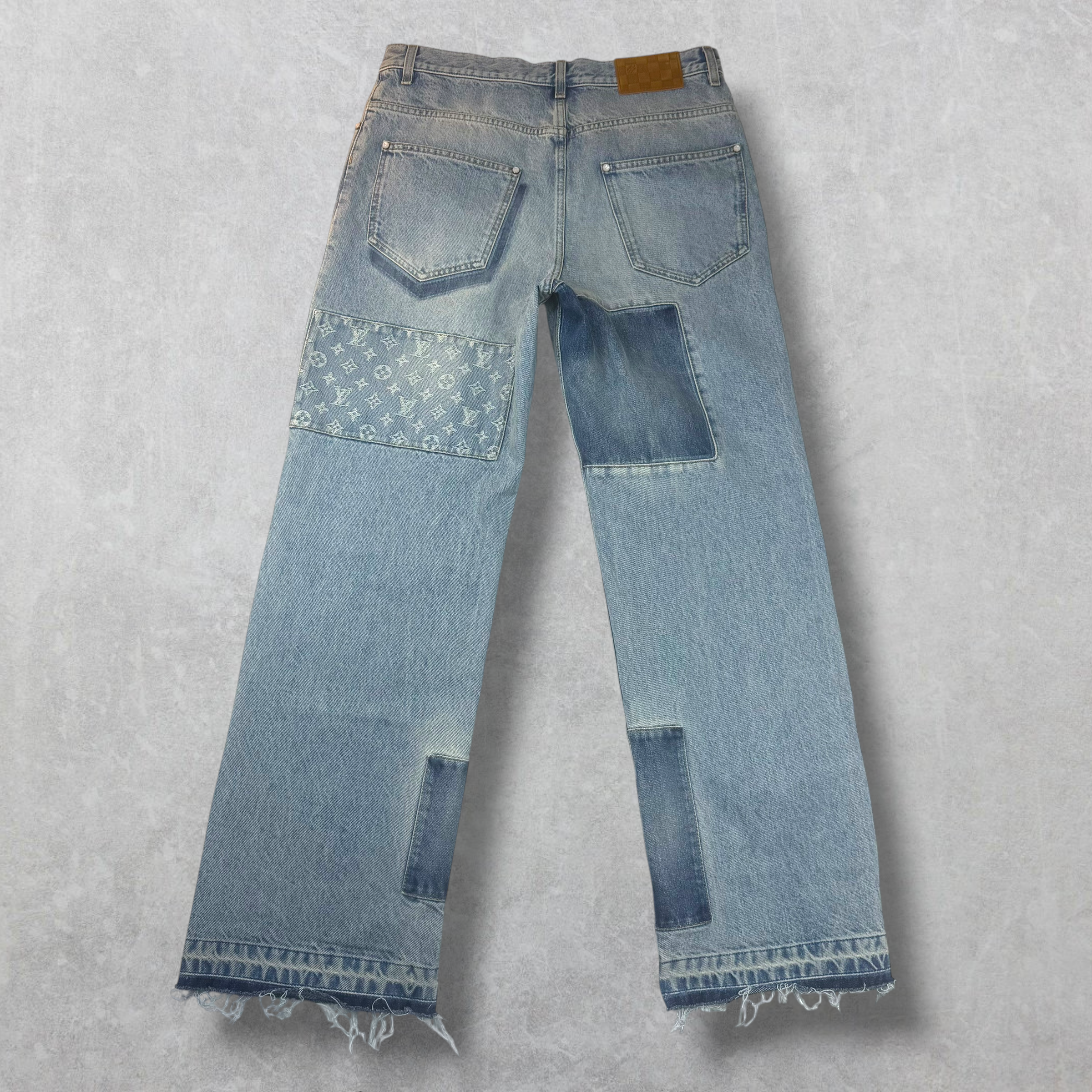 Louis Vuitton Signature Patchwork Denim Pants 32