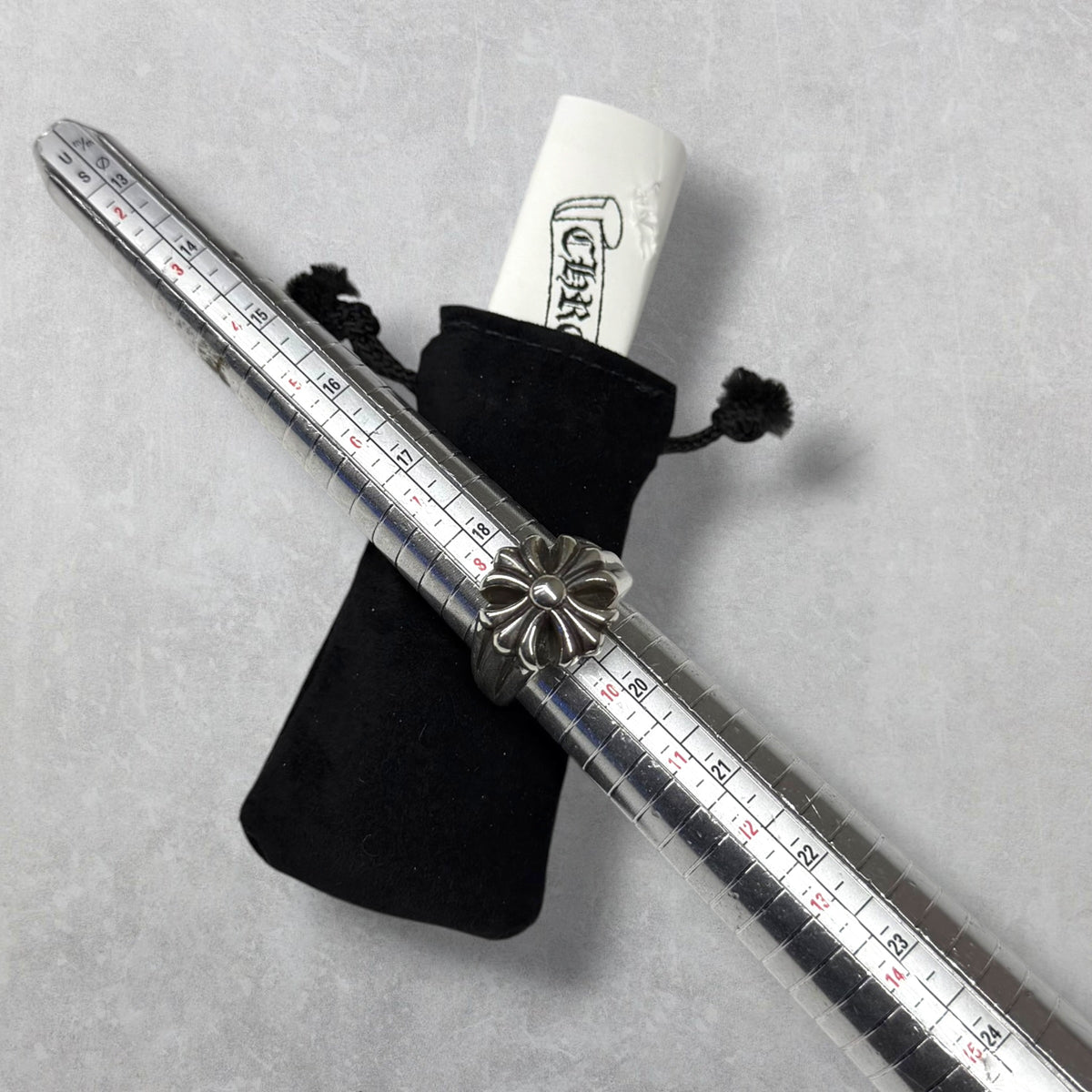 Chrome Hearts Cutout CH Plus Ring 9