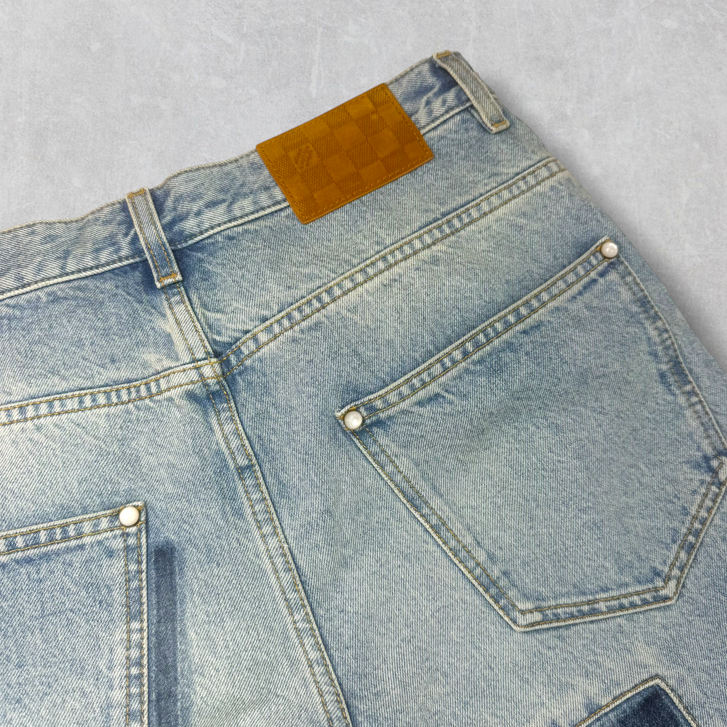 Louis Vuitton Signature Patchwork Denim Pants 32