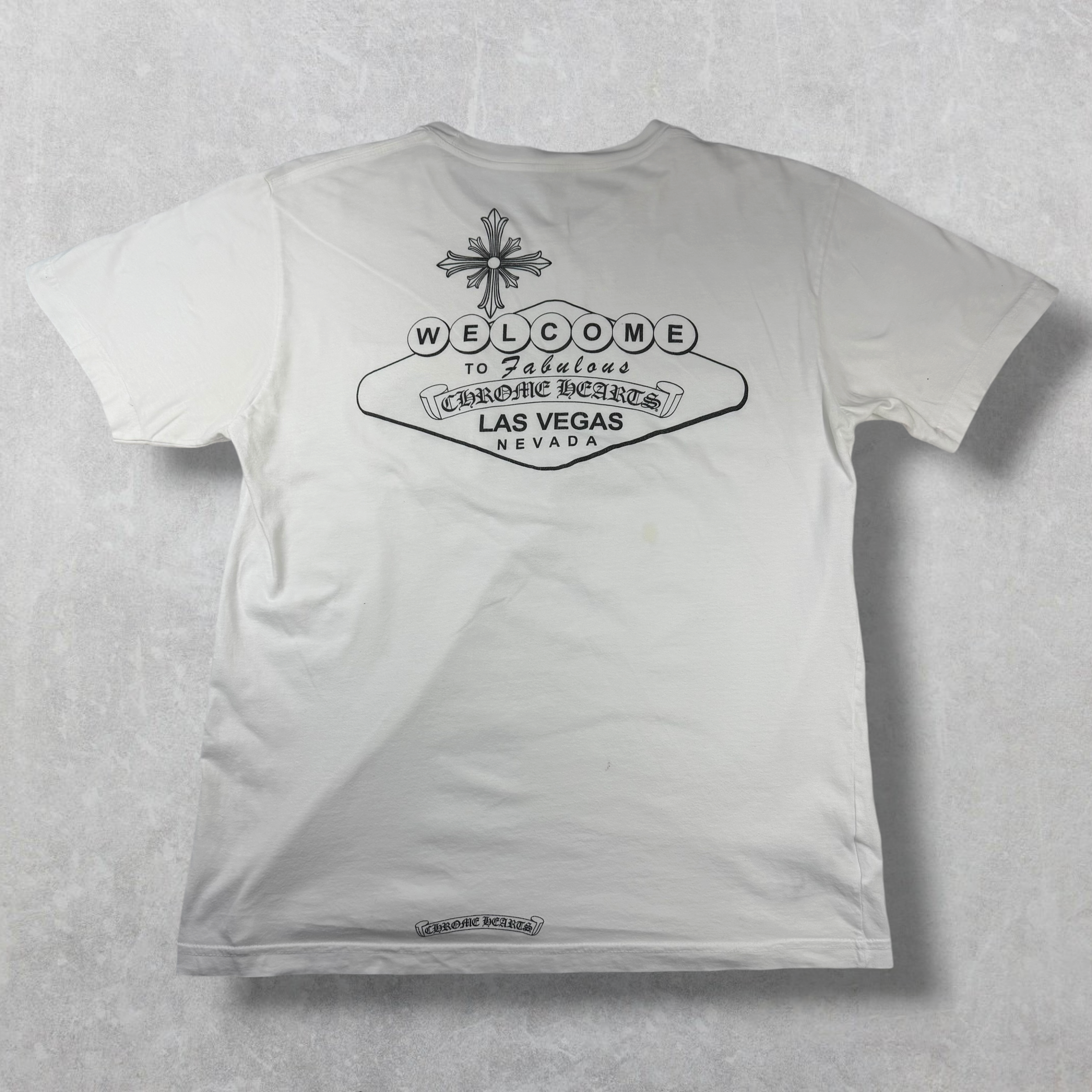 Chrome Hearts White Welcome To Vegas Tee L