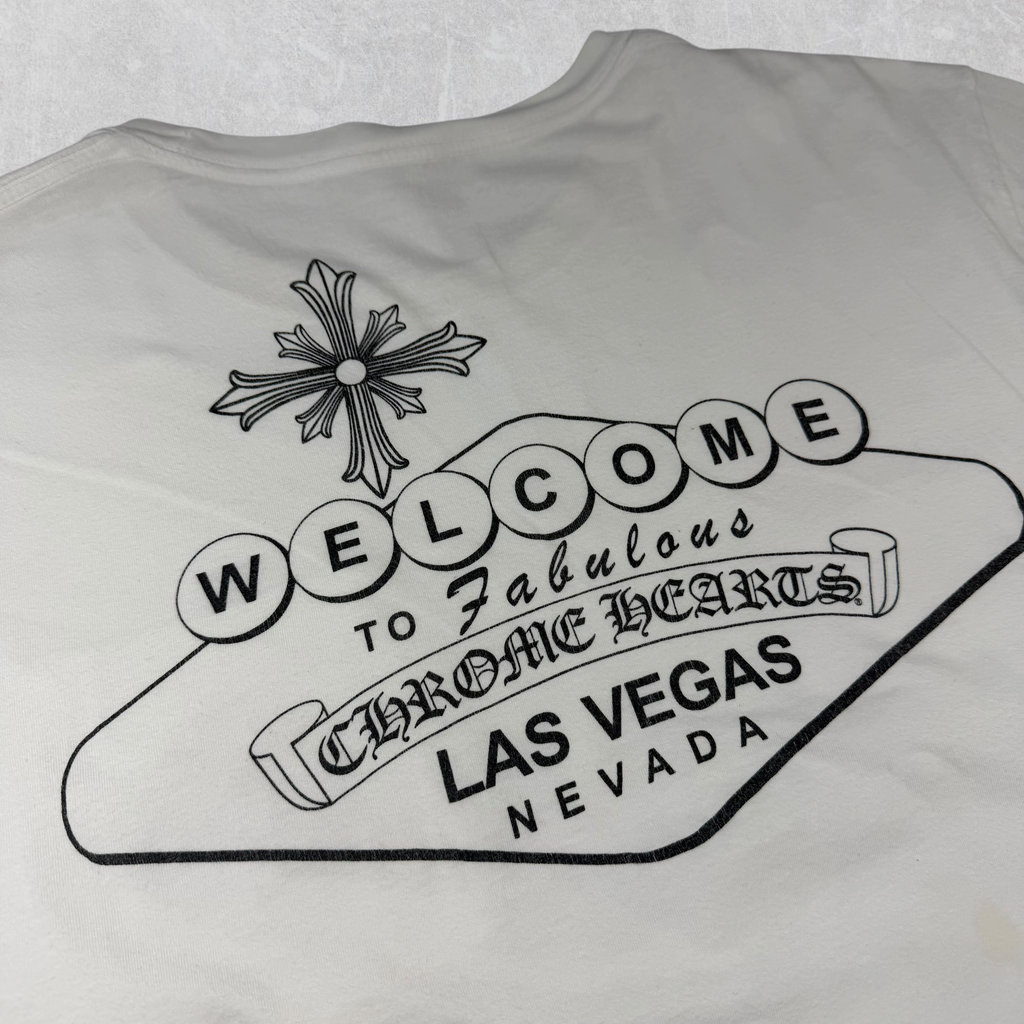 Chrome Hearts White Welcome To Vegas Tee L