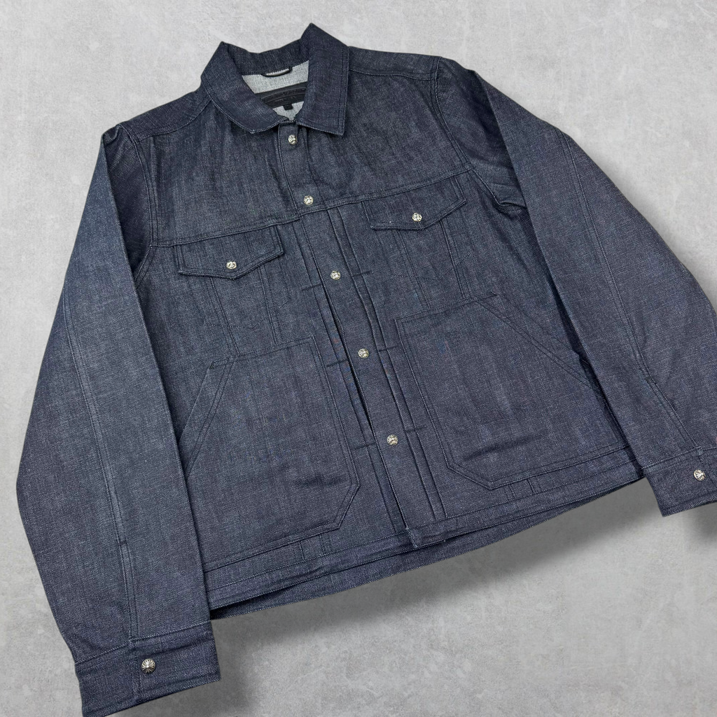 Chrome Hearts KS Fit Cross Ball Denim Button Jacket L
